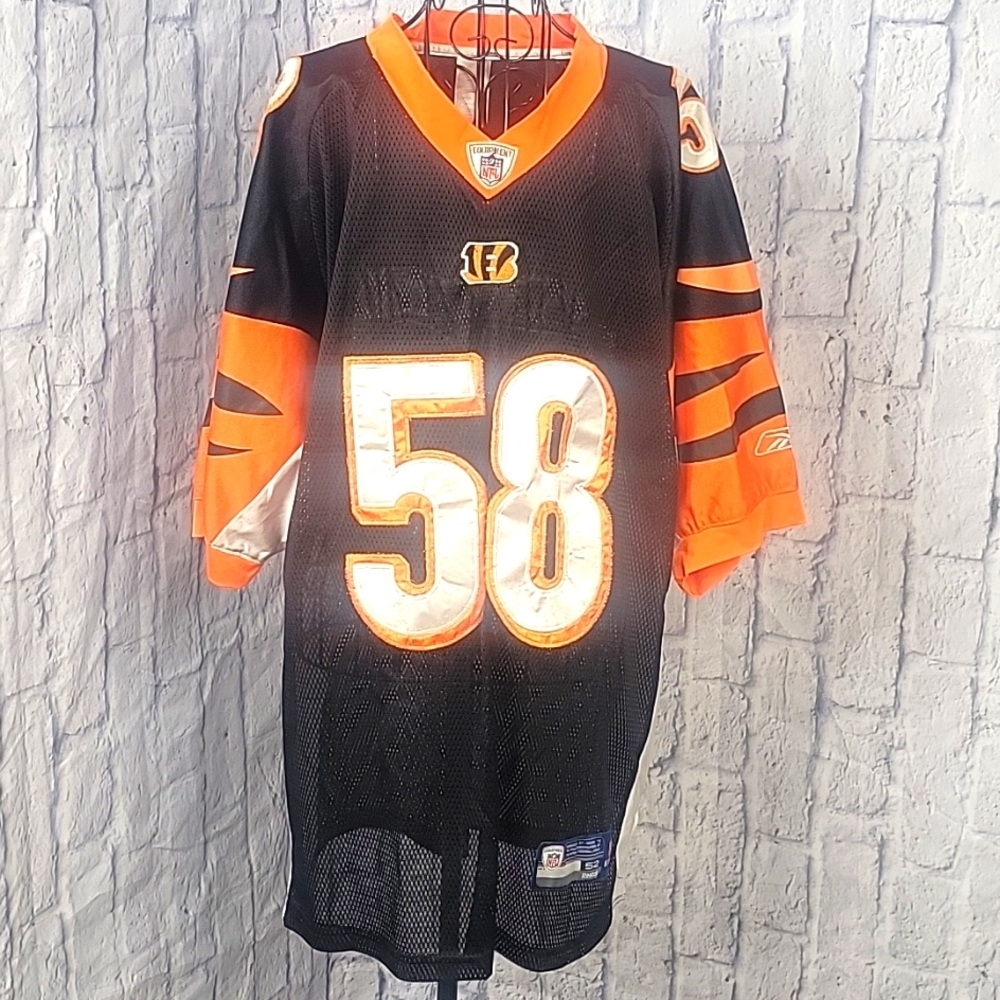 REEBOK NFL CINCINNATI BENGALS #58 Rey Maualuga Jersey‎ Chest 52 inches